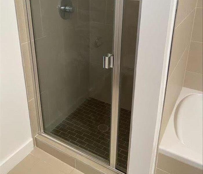 Tile has been added to shower